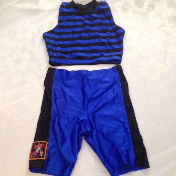 Vintage 80’s Baryshnikov High Waisted Biker Shorts And Top - Picture 5 of 5